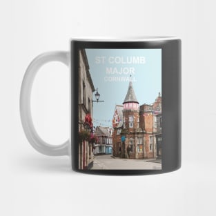 St Columb Major Cornwall. Cornish gift Kernow Travel location poster, Mug